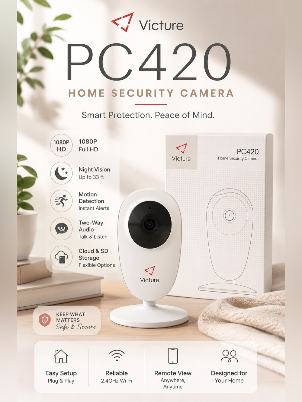 🏡 Victure PC420 Home Security Camera